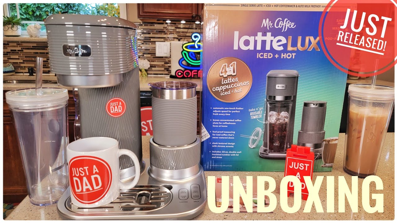 Unboxing Mr. Coffee 4-in-1 Single Serve Latte Lux Iced Coffee Maker with  Milk Frother I LOVE IT! 