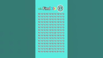 Eye Test Challenge: Can You Find the 31? #quizmeplztv #quiztime #quiz