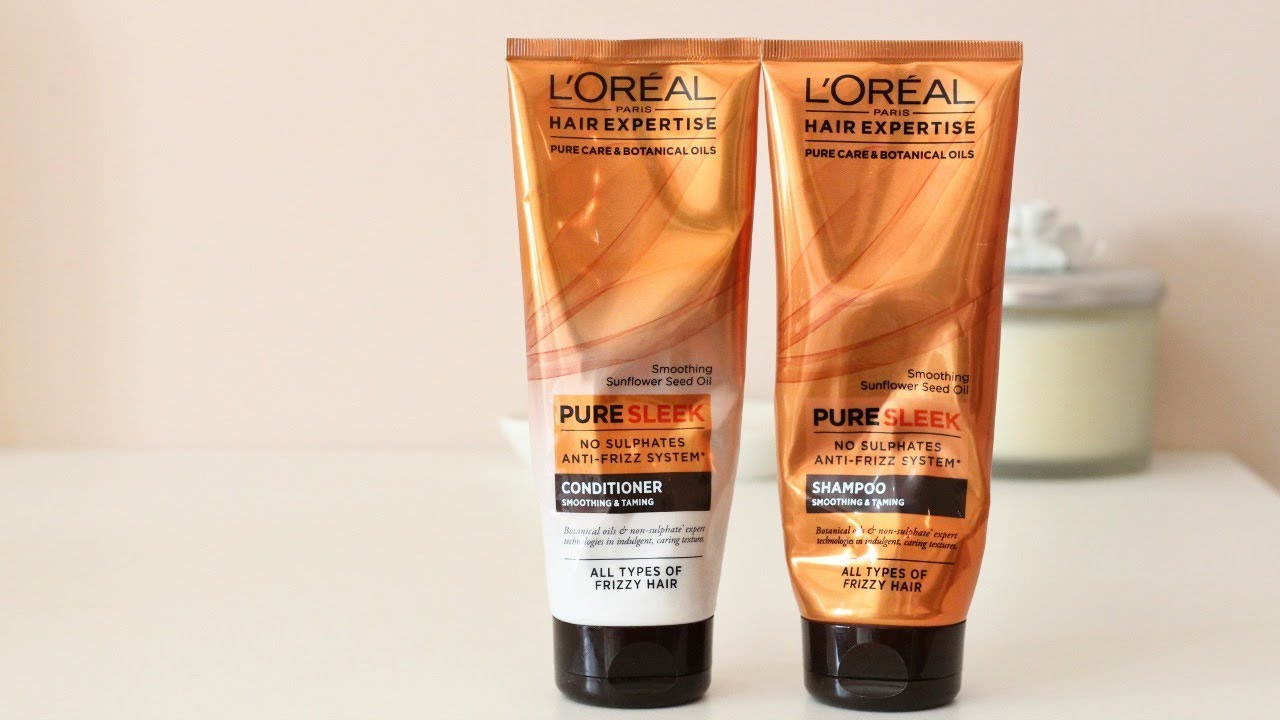 L Oreal Supersleek Anti Frizz System Smoothing Taming Shampoo Conditioner Youtube