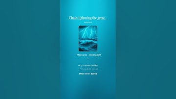 Chain lightning the greatest spell of all