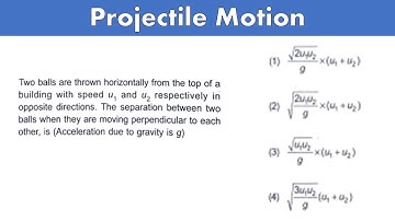 Two balls are thrown horizontally from the top of a building with speed u, and u₂ respectively in