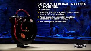 Have a question about Freeman 65 ft. Compact Retractable Air Hose Reel with  3/8 in. Hybrid Air Hose and 180-degree Swivel Wall Mount? - Pg 2 - The Home  Depot