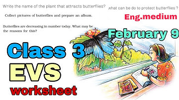 Victers Class 3 EVS worksheet February 9 English Medium