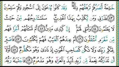 واجب جديد #جزء_تبارك #سورة_القلم الآيات ٤٦-٤٨