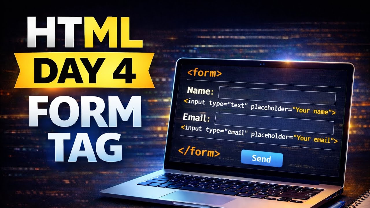 HTML Day 4 | Form Tag Galat Hua To Data Hi Nahi Milega