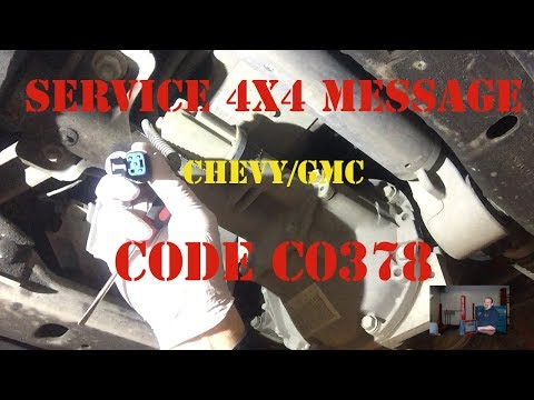Chevy GMC Code C0378 Service 4X4 Message