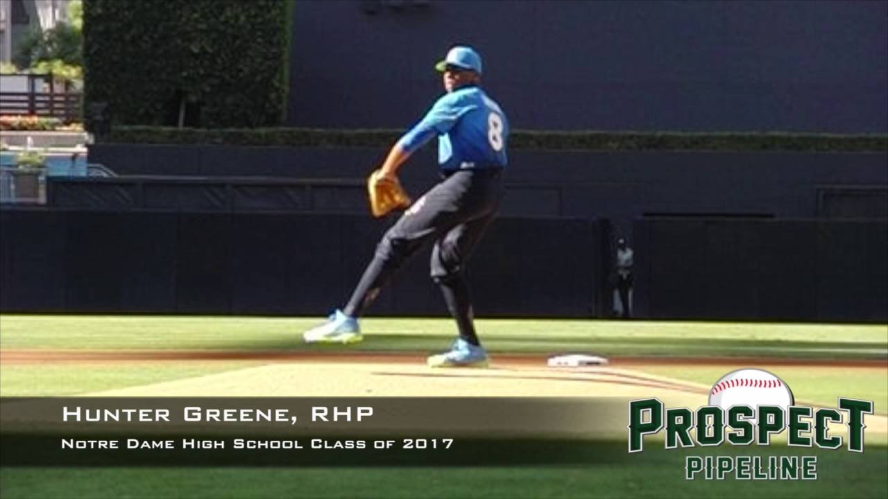Hunter Greene, RHP, Notre Dame High School,Pitching Mechanics at 200 ...