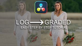Easy Cinematic LOG Color Grading Tutorial in Davinci Resolve