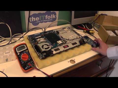 Testing DC Jack On A Laptop Motherboard With Multimeter