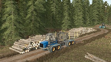 Laatste houtblokken en eerste pulp | Afl. 10 | Fs25 Timelapse | Zielonka bosbouw