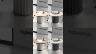 Upgrade Your Office Meetings With & Flute New Collection Round Meeting Table Highmoon