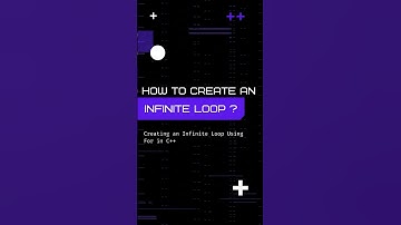How to create an Infinite loop in c++ ?