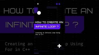 How to create an Infinite loop in c++ 