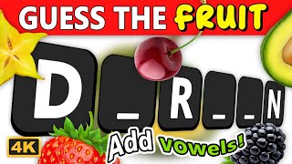 Can You Guess the Fruit without some Vowels?  Easy, Medium, Hard | Quiz DingDong