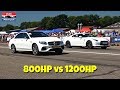 800HP Mercedes AMG E63 S vs 1200HP GTR vs 800HP Supercharged Huracan - DRAG RACE!