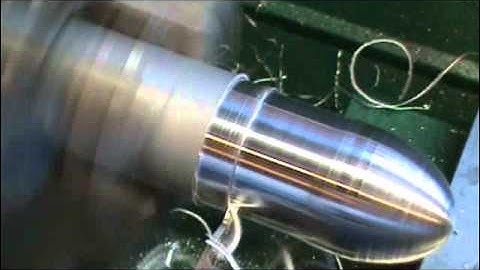 Mach 3 CNC lathe turning an Egg Shape In 6061 Aluminum