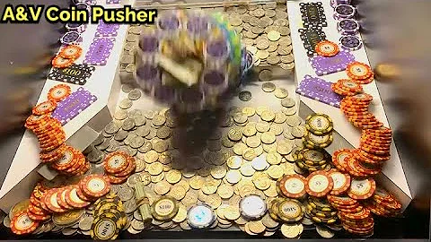 HIGH LIMIT COIN PUSHER WINNING A GINORMOUS TOWER! $5,000 BUY IN! (JACKPOT)