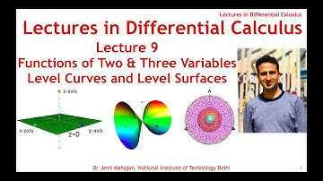 Functions of Two and Three Variables | Level Curves | Contours | Level Surfaces