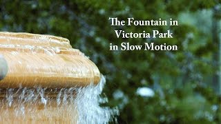 The fountain in victoria park slow motion
