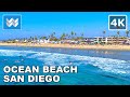 [4K] Ocean Beach Pier in San Diego California 2021 Walking Tour & Travel Guide 🎧 Binaural Sound