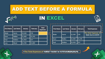 How to Add Text Before a Formula in Excel
