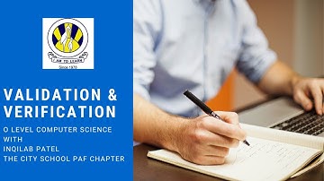 Verification and Validation part 1 for O Level/IGCSE Computer Science by Inqilab Patel