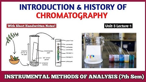 Chromatography - Introduction & History | Instrumental methods of Analysis 7th semester