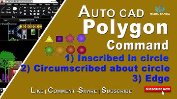 #Auto CAD Tutorials - Polygon Command Complete | Inscribed | Circumscribed | Edge| Tamil - 008