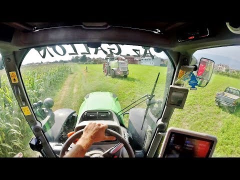 Cab View | Deutz-Fahr 6185 TTV + Dumper Zaccaria 6 mt. | Mais Silage