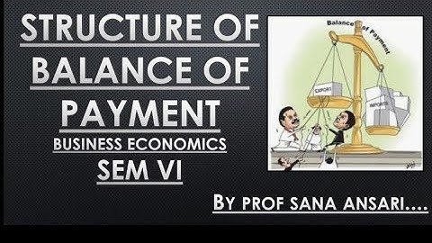 STRUCTURE OF BALANCE OF PAYMENT|BALANCE OF PAYMENT|TRADE |CAPITAL|CURRENT ACCOUNT @ProfSanaAnsari