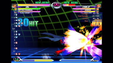 MVC2 - Ruby Heart/Jin Saotome combo stuffs.