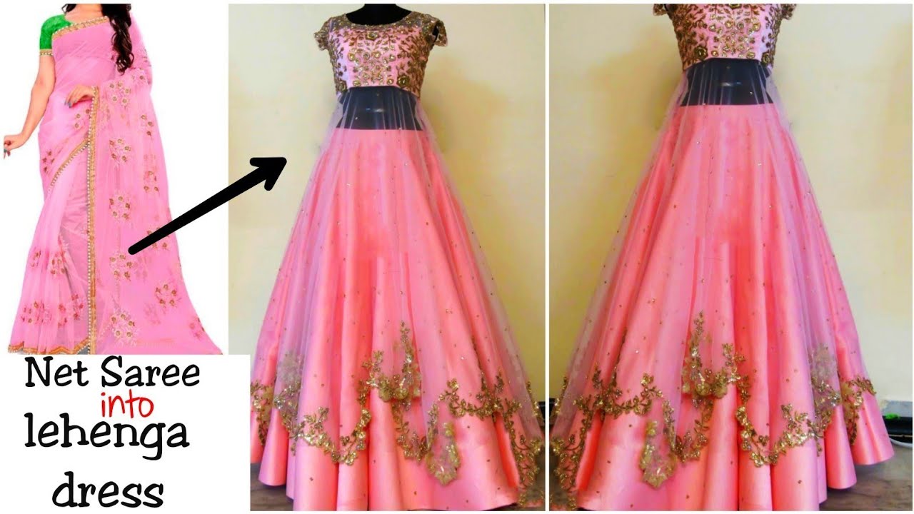 Convert Old Saree/Fabric Into Evening Gown गाउन in 10minutes Reuse Old  Sarees | Party dress tumblr, Diy maternity gown, Easy dress sewing patterns