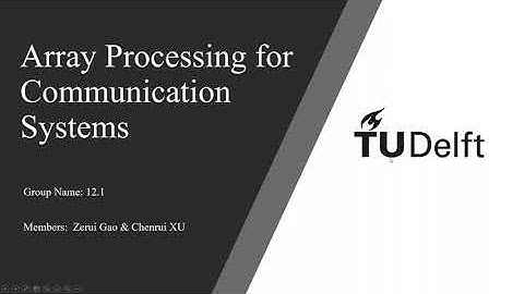 Array Processing for Communication Systems