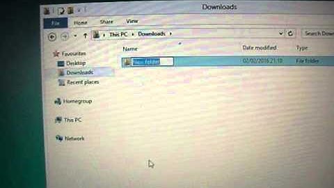 How to create a folder in Windows 8.1