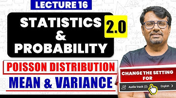 Poisson Distribution | Mean and Variance | Statistics and Probability | By GP Sir