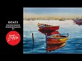 How to draw boats in water coloursimple watercolour demonstration by sunil linus de