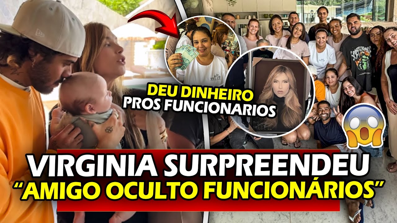 VIRGINIA FEZ AMIGO SECRETO COM OS FUNCIONARIOS e PRESENTEOU ELES COM DINHEIRO...