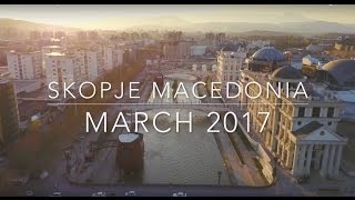 Skopje capital of Macedonia Drone Flight