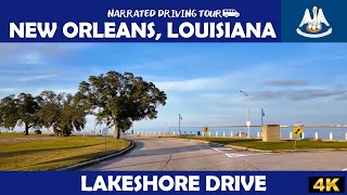  New Orleans  Lakeshore Drive Louisiana   4k Drive