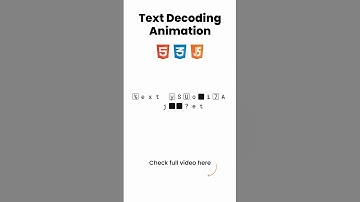 Text Decoding Effect #html5 #css3 #javascript