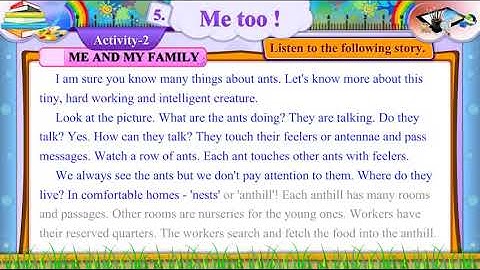 std 7th sem 2 unit  5 activity reading