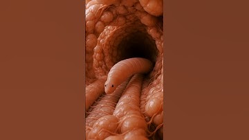 Worm is moving inside 3D Animated