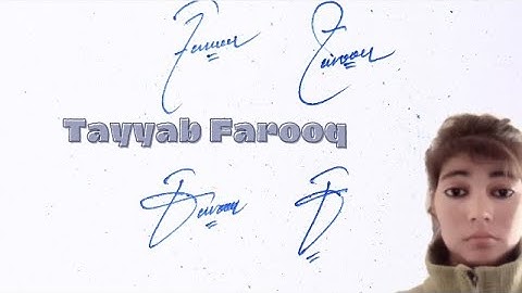 Tayyab Farooq name signature