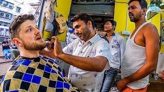 $0.60 Indian Haircut At Mumbai Slum Barber ✂️ 🇮🇳