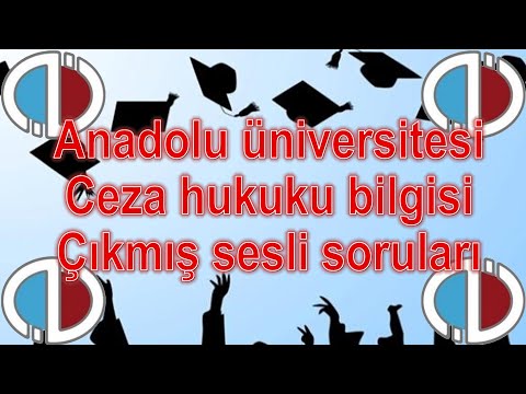 CEZA HUKUKU BİLGİSİ ÇIKMIŞ SORULAR - SESLİ ANLATIM