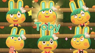 【Animal Crossing New Horizons】Toby All 59 Emote Reactions