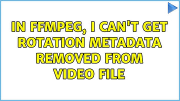 in ffmpeg, I can