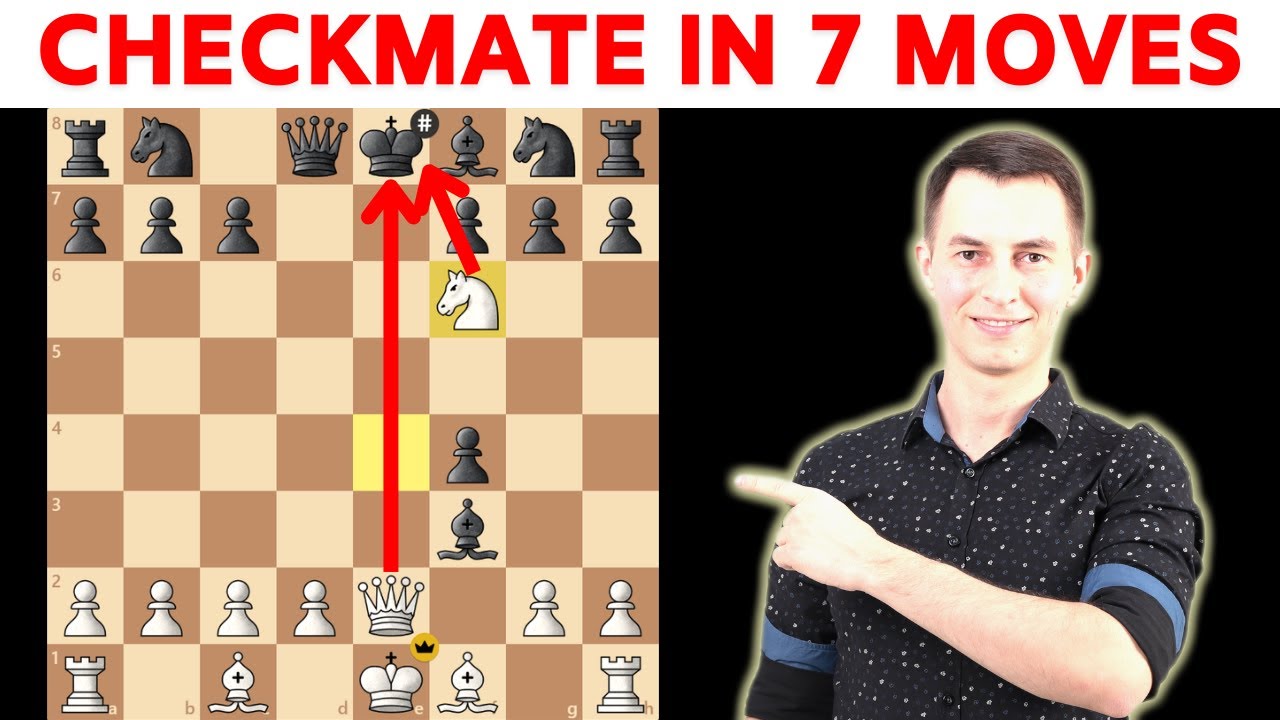 Fast Checkmate - King's Gambit Accepted #chess #chesstok #chesschallen