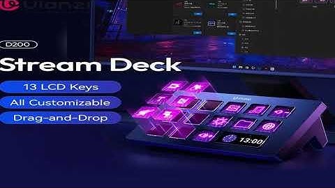 A must-have product! Ulanzi D200 Stream Deck Keyboard 13 LCD Keys All Customizable for Gaming Boar