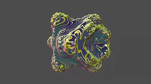 MandelBulb power increase animation, 3 iterations #godot #glsl #raymarching